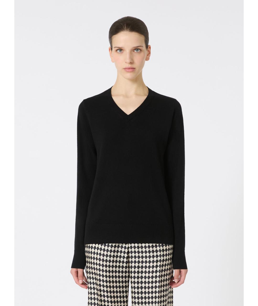 'S MAX MARA Черный шерстяной джемпер / свитер, фото 4