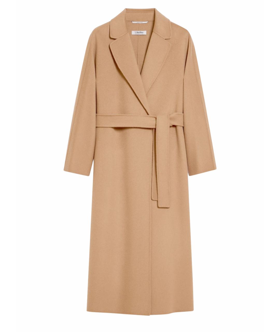 'S MAX MARA Бежевое шерстяное пальто, фото 1