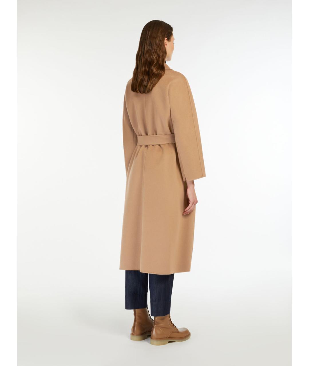 'S MAX MARA Бежевое шерстяное пальто, фото 3