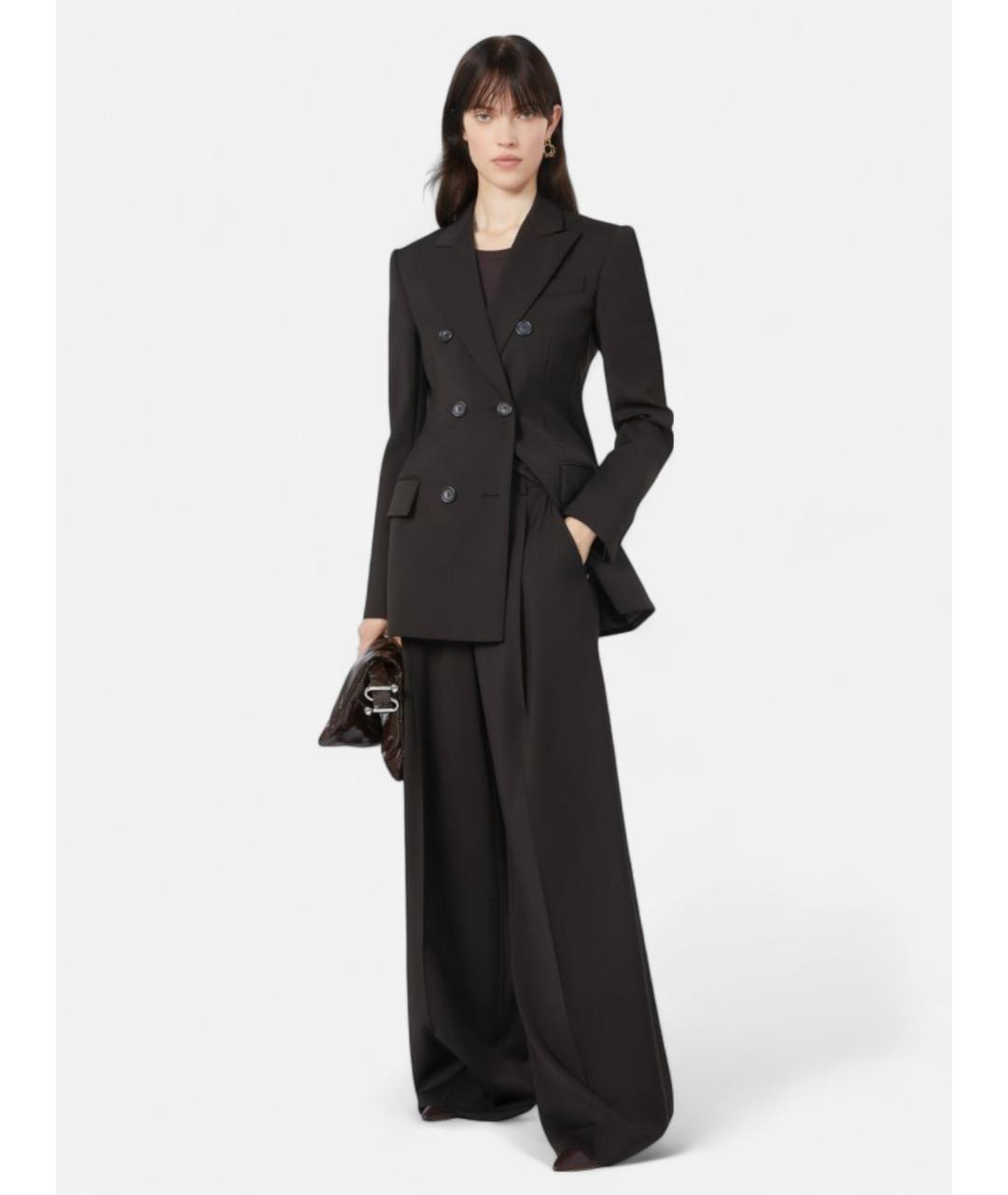 SPORTMAX Черный шерстяной жакет/пиджак, фото 4