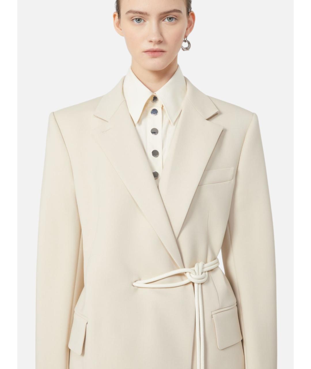 SPORTMAX Бежевый вискозный жакет/пиджак, фото 3