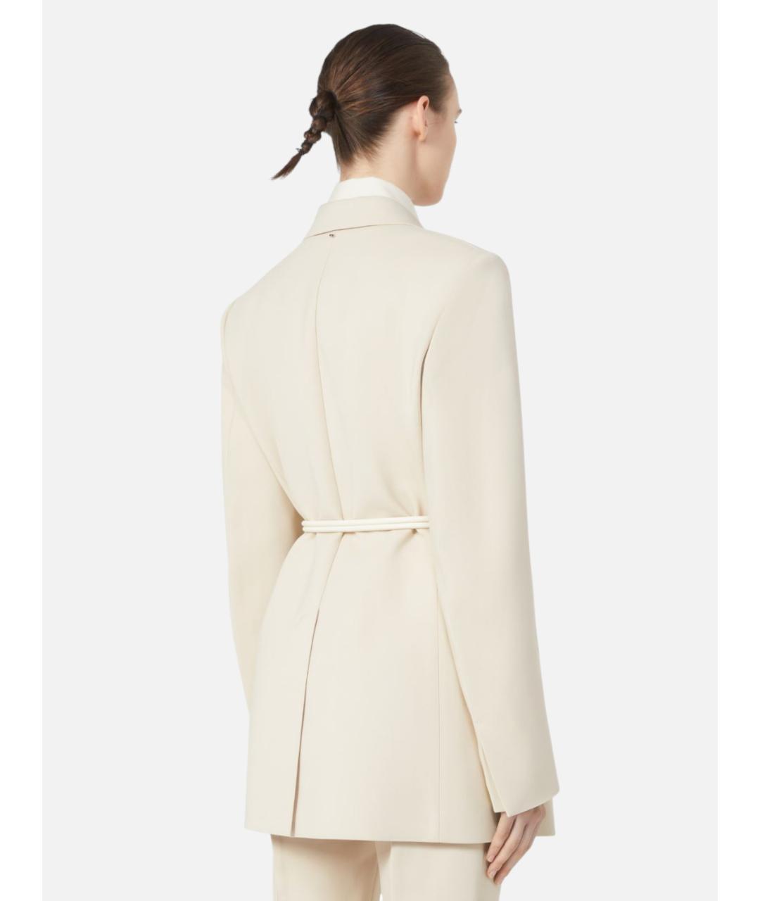 SPORTMAX Бежевый вискозный жакет/пиджак, фото 4