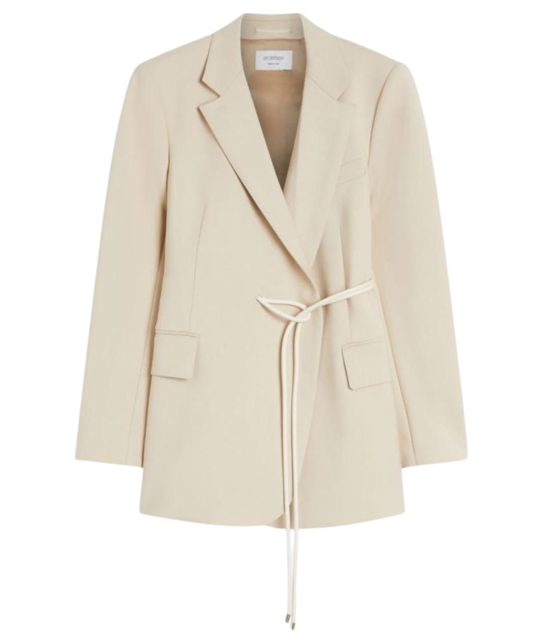SPORTMAX Бежевый вискозный жакет/пиджак, фото 1