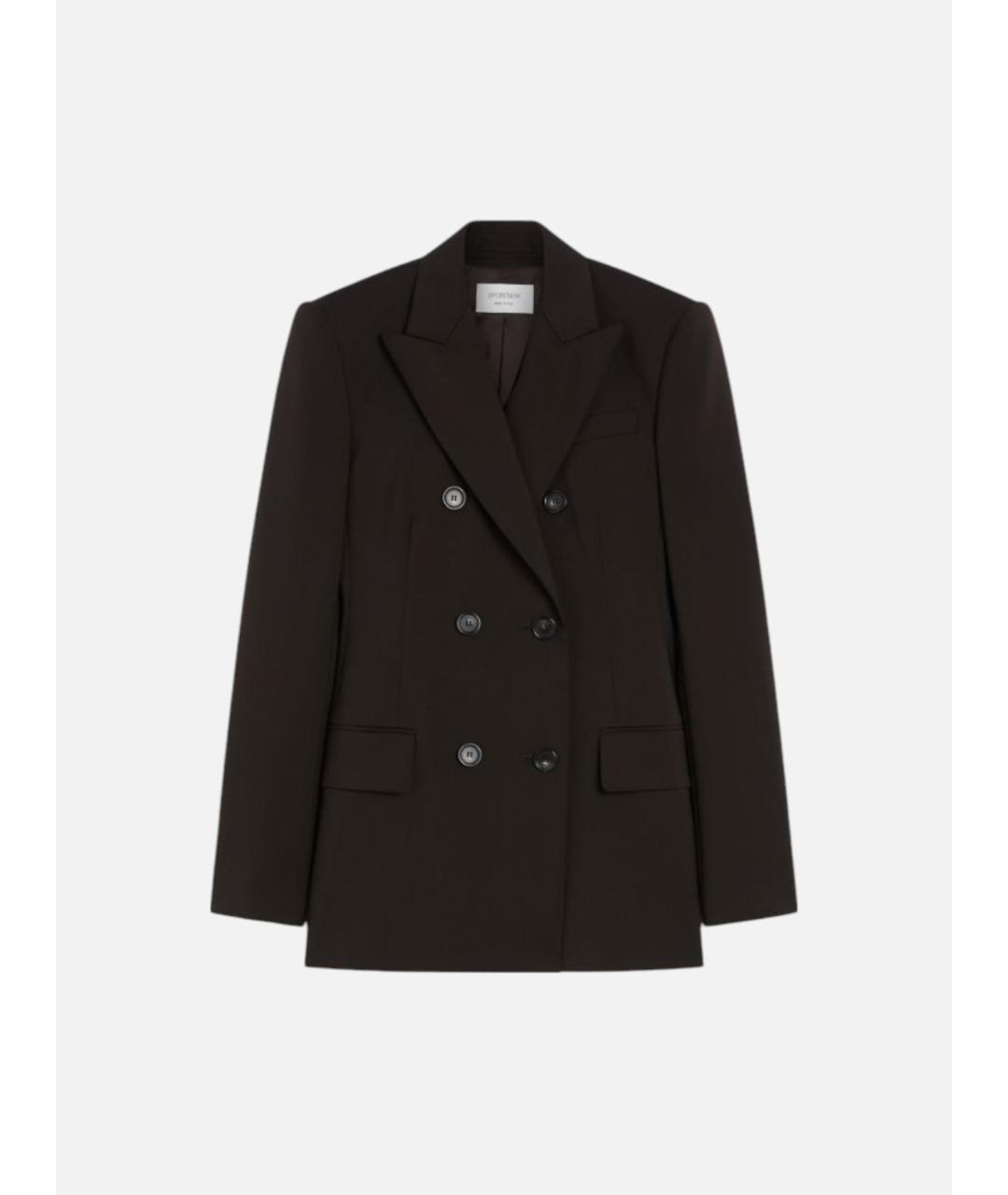 SPORTMAX Коричневый шерстяной жакет/пиджак, фото 5