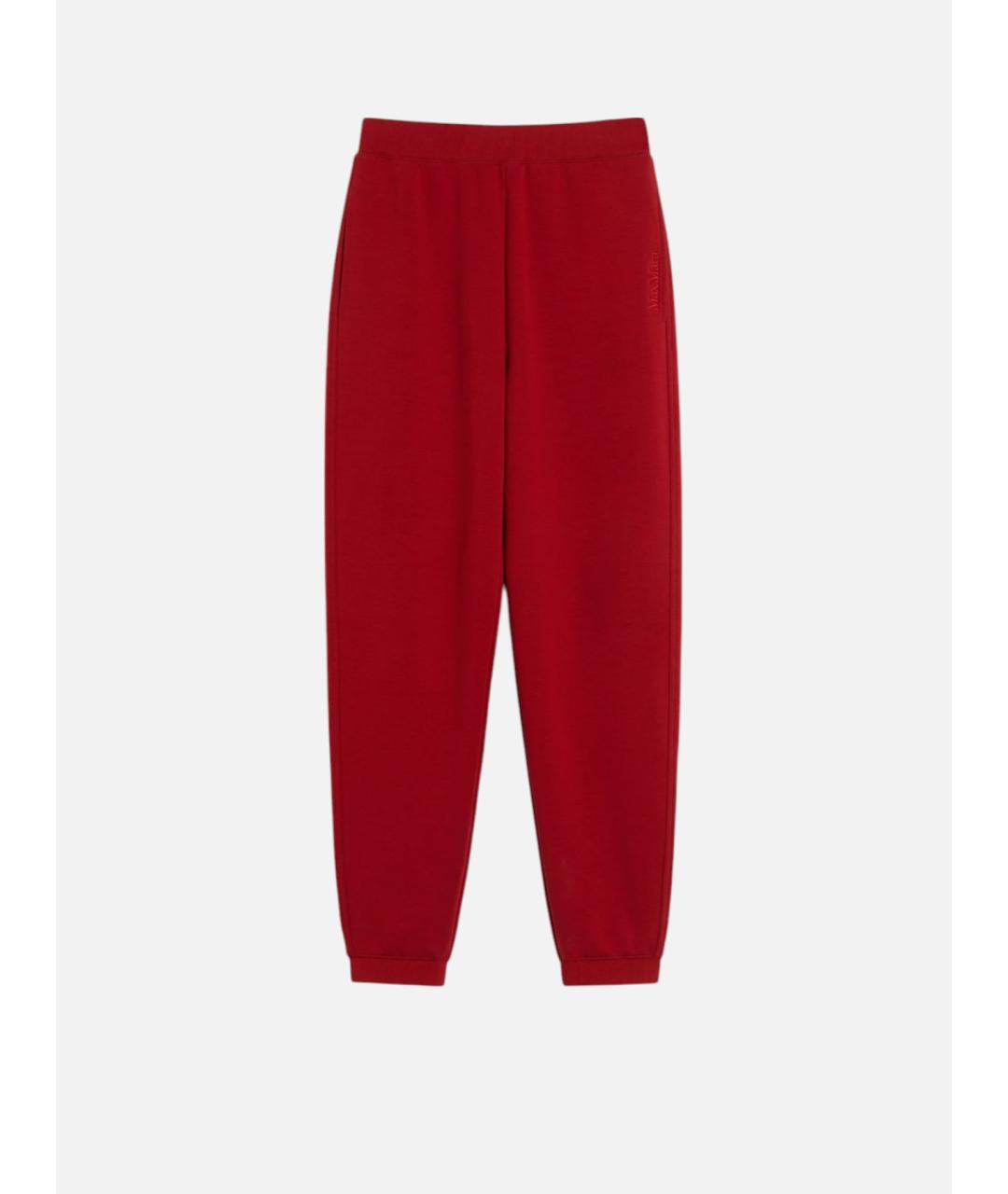 'S MAX MARA Красные хлопковые спортивные брюки и шорты, фото 6