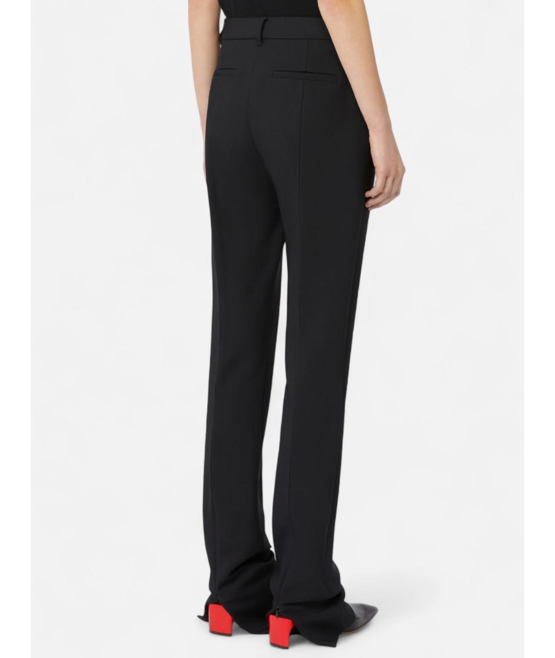 SPORTMAX Черные вискозные прямые брюки, фото 4