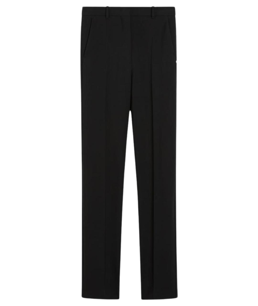 SPORTMAX Черные вискозные прямые брюки, фото 1