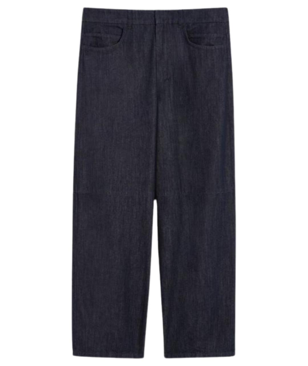 'S MAX MARA Темно-синие хлопковые прямые джинсы, фото 1