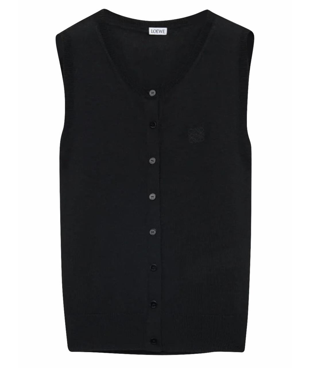 LOEWE Черный шелковый джемпер / свитер, фото 1