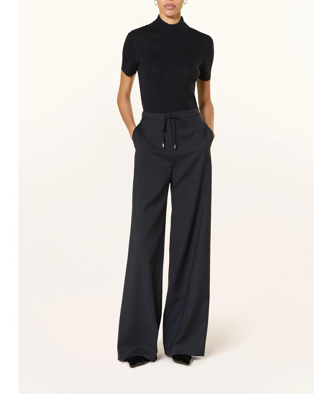 MAX MARA STUDIO Черная шерстяная водолазка, фото 2