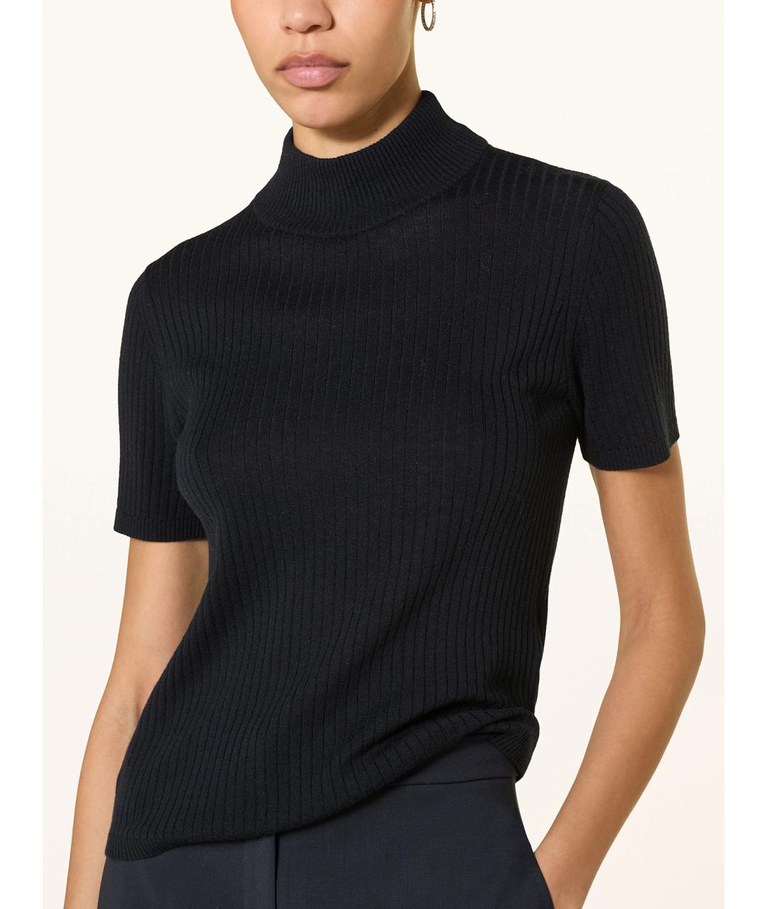 MAX MARA STUDIO Черная шерстяная водолазка, фото 4