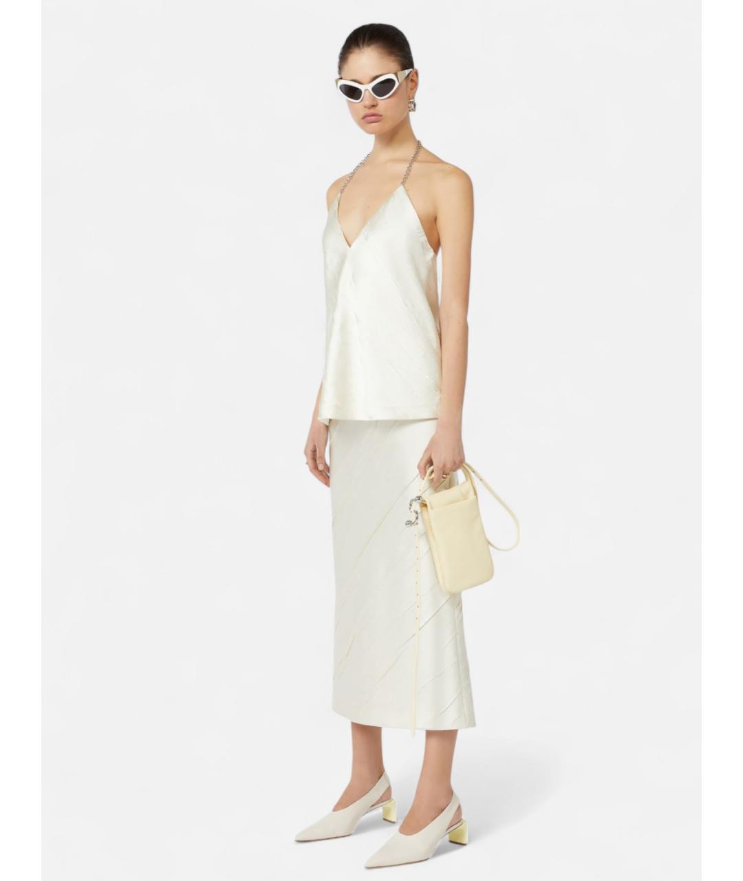 SPORTMAX Белая полиэстеровая майка, фото 2