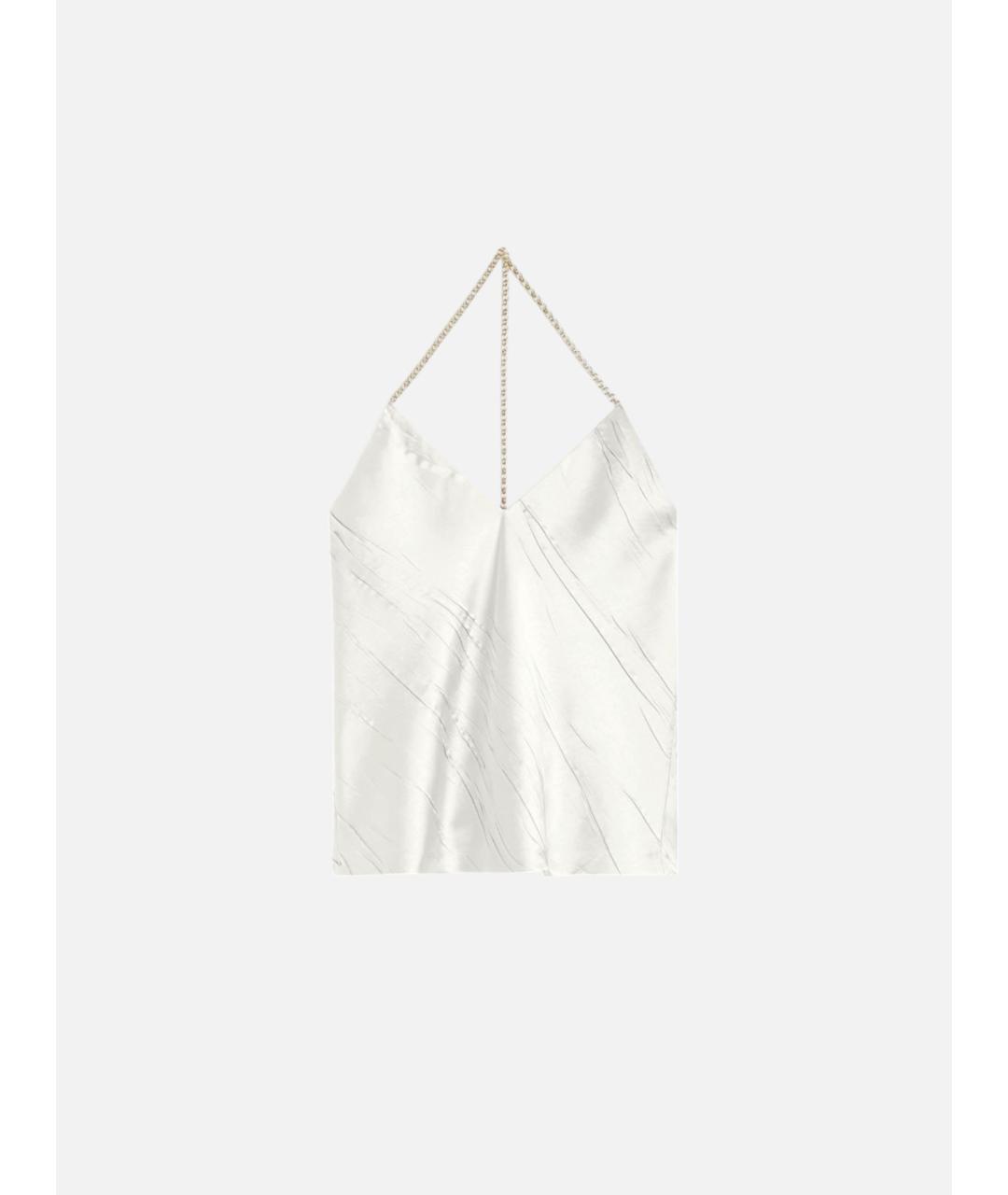 SPORTMAX Белая полиэстеровая майка, фото 6