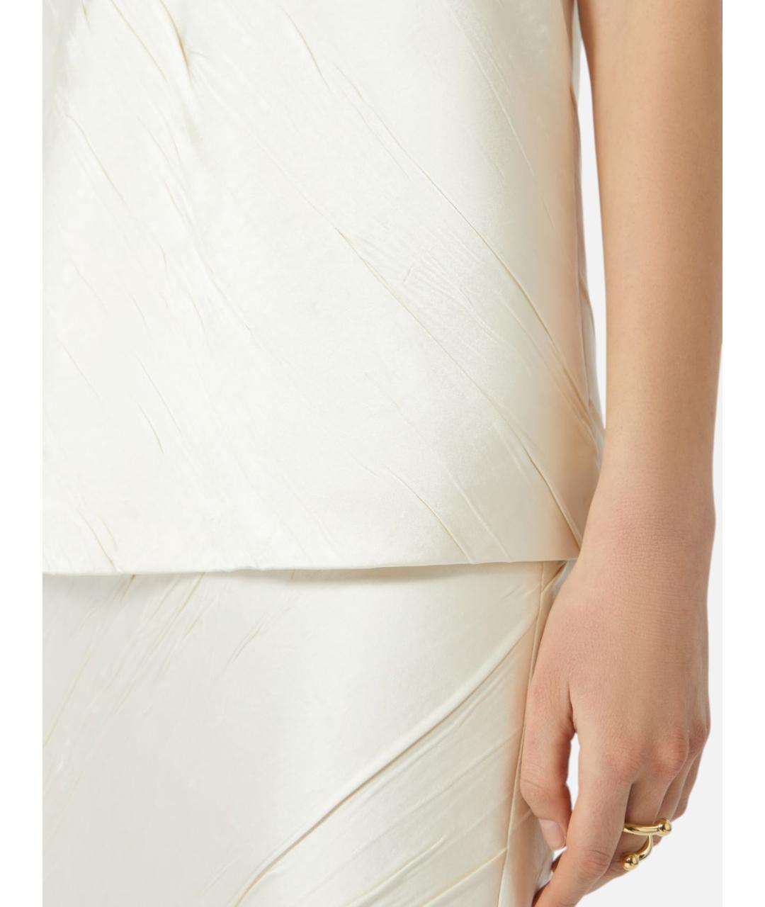 SPORTMAX Белая полиэстеровая майка, фото 5