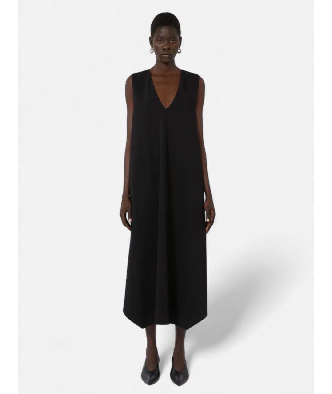 SPORTMAX Черное вискозное повседневное платье, фото 5