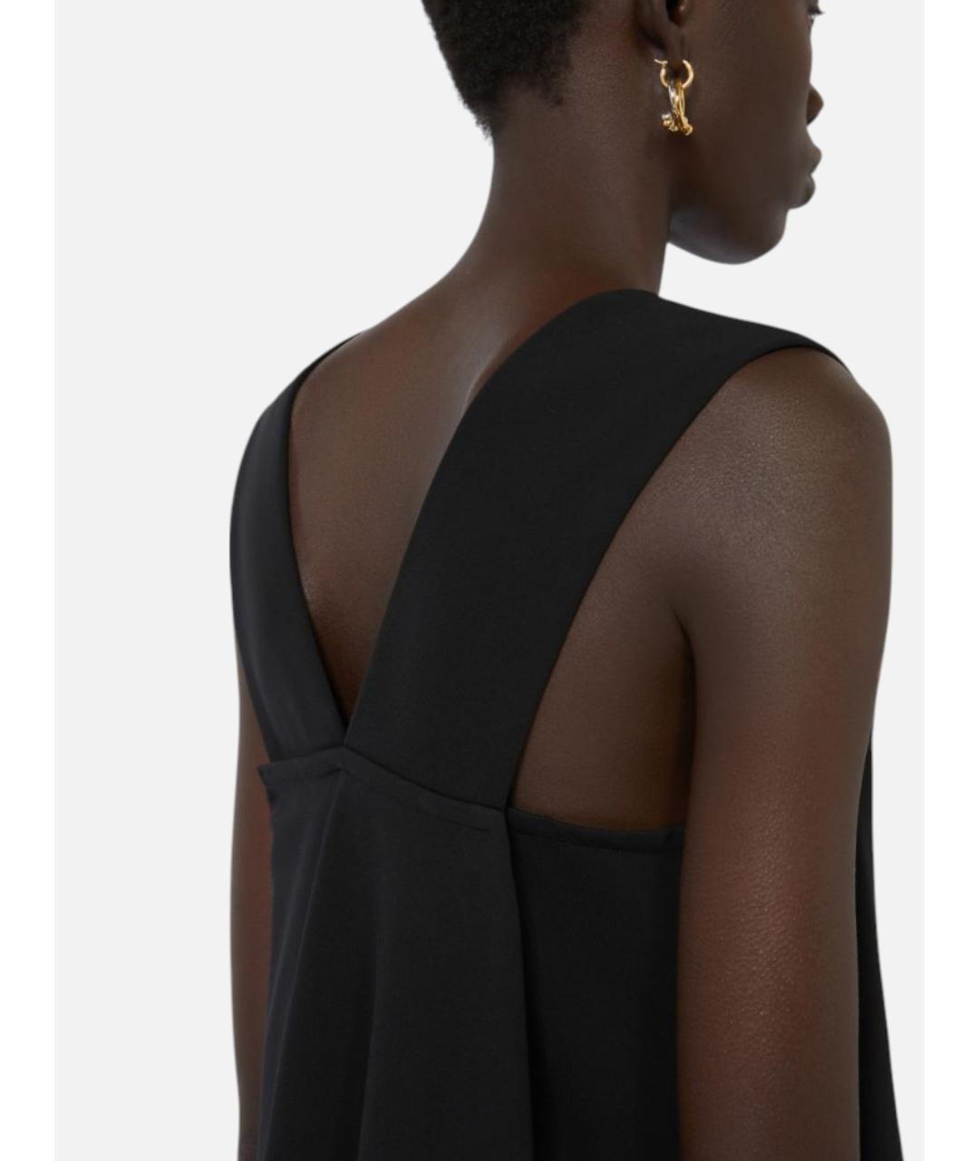 SPORTMAX Черное вискозное повседневное платье, фото 3
