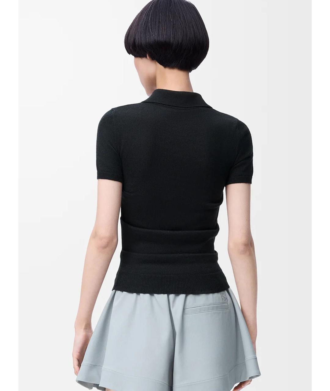 LOEWE Черная кашемировая футболка, фото 4