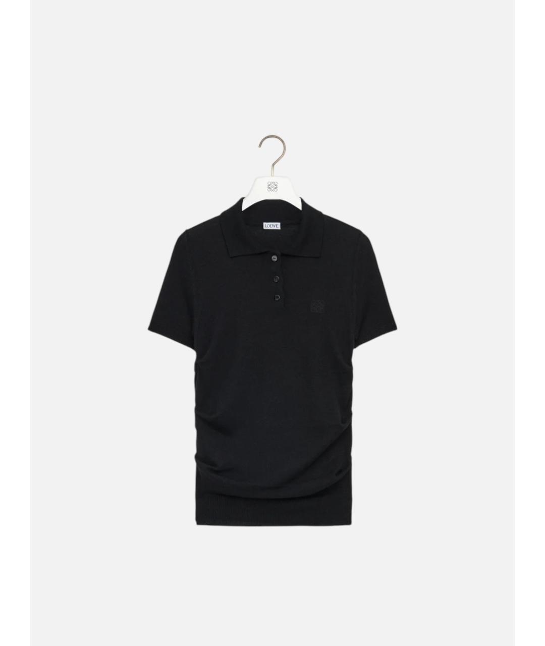 LOEWE Черная кашемировая футболка, фото 5