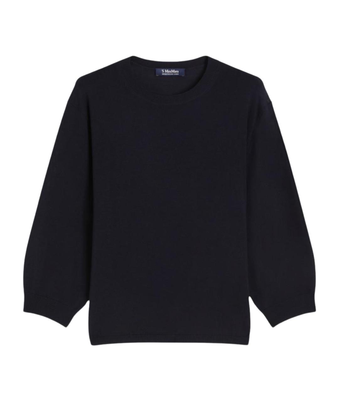 'S MAX MARA Черный шерстяной джемпер / свитер, фото 1