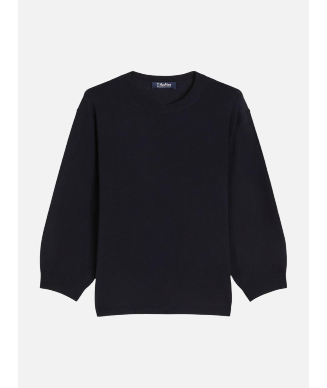'S MAX MARA Черный шерстяной джемпер / свитер, фото 3