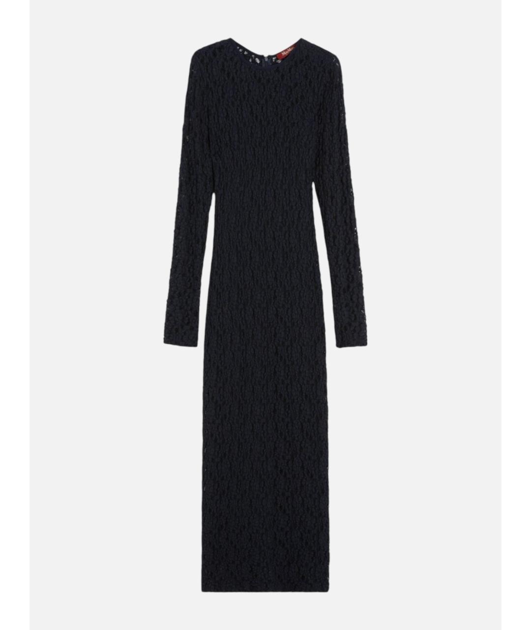 MAX MARA STUDIO Черное хлопковое повседневное платье, фото 6
