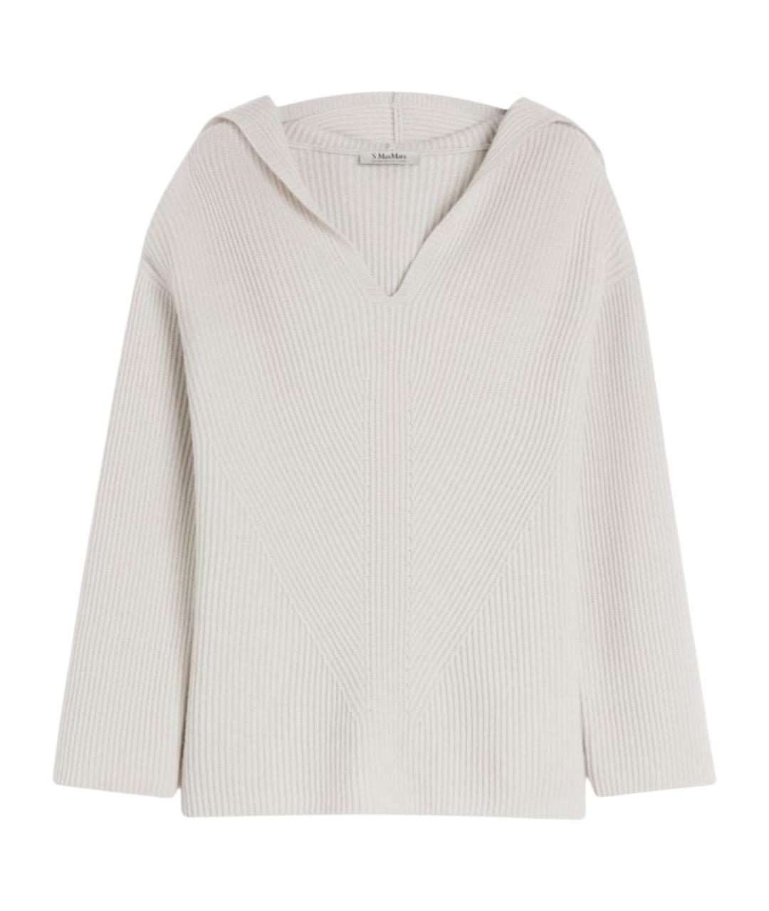 'S MAX MARA Белый шерстяной джемпер / свитер, фото 1