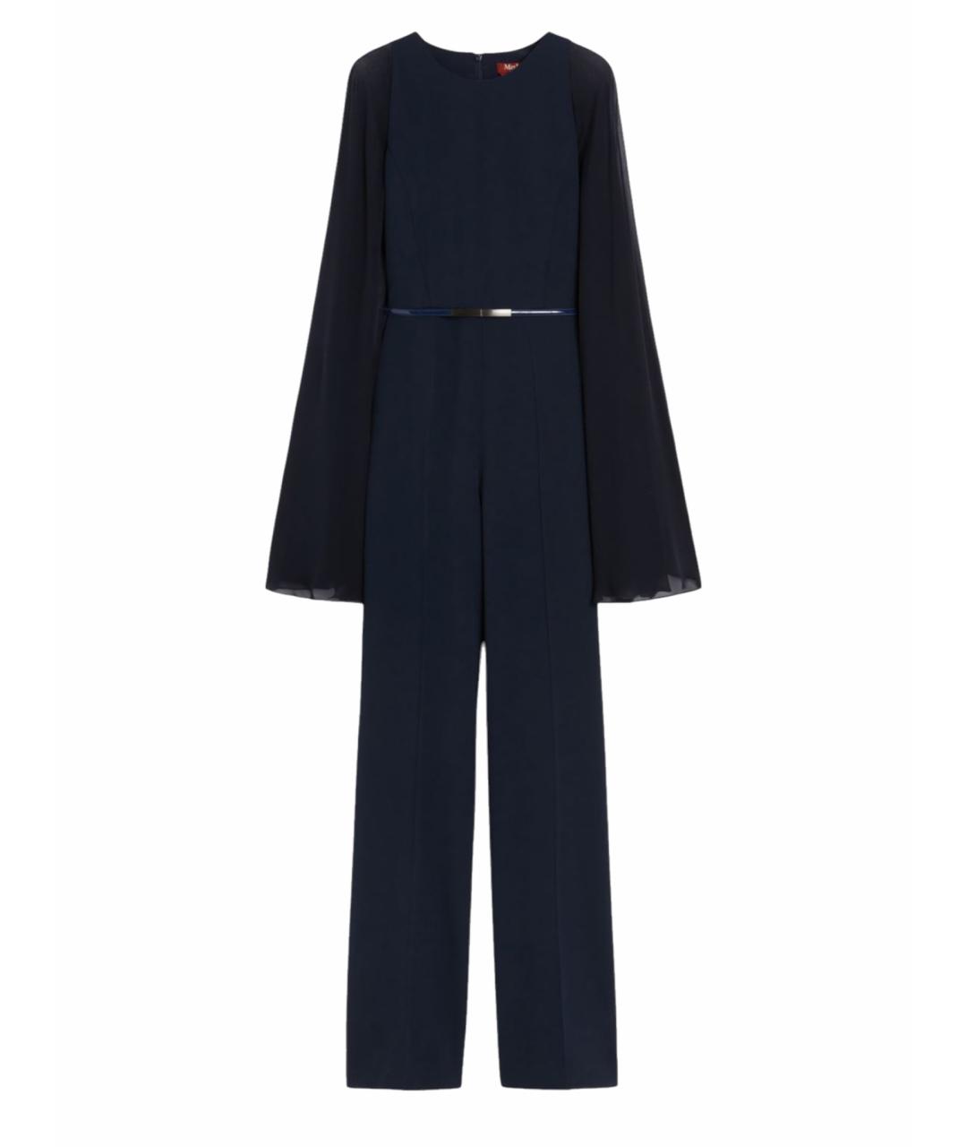 MAX MARA STUDIO Синий ацетатный комбинезон, фото 1