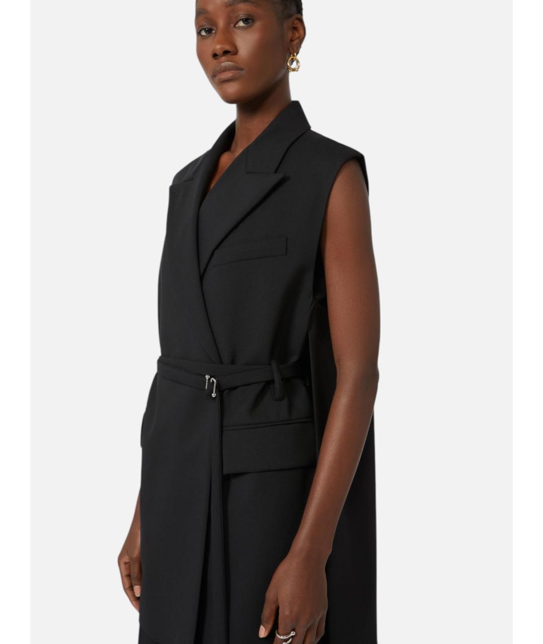 SPORTMAX Черный шерстяной жилет, фото 3