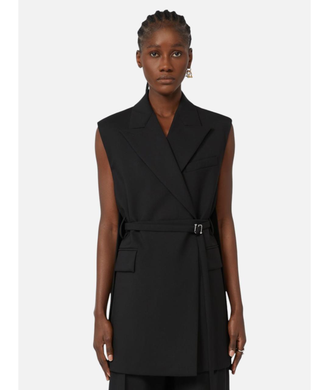SPORTMAX Черный шерстяной жилет, фото 5