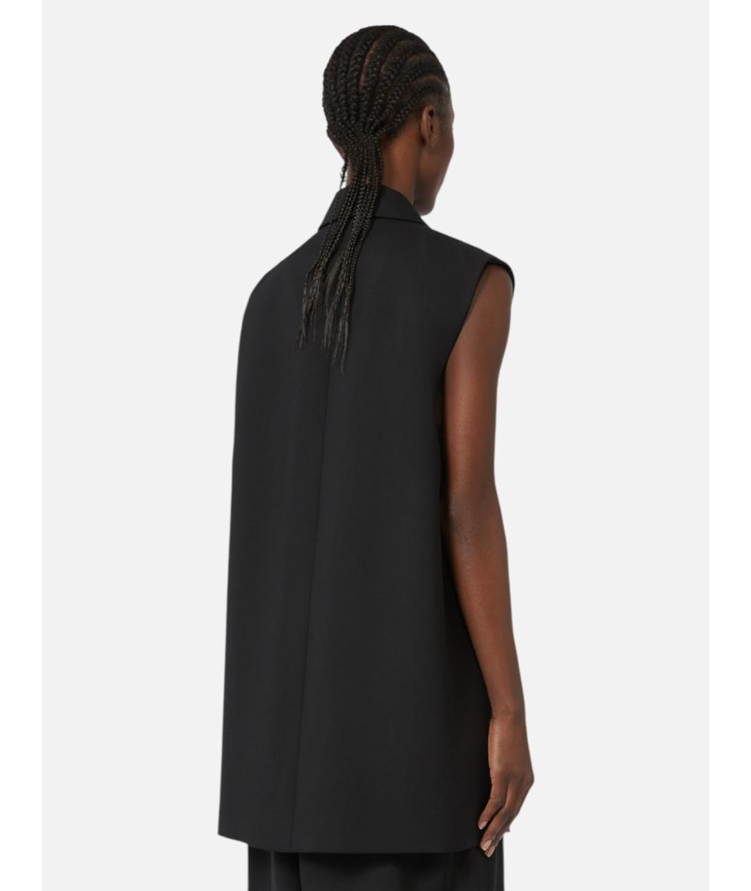 SPORTMAX Черный шерстяной жилет, фото 4
