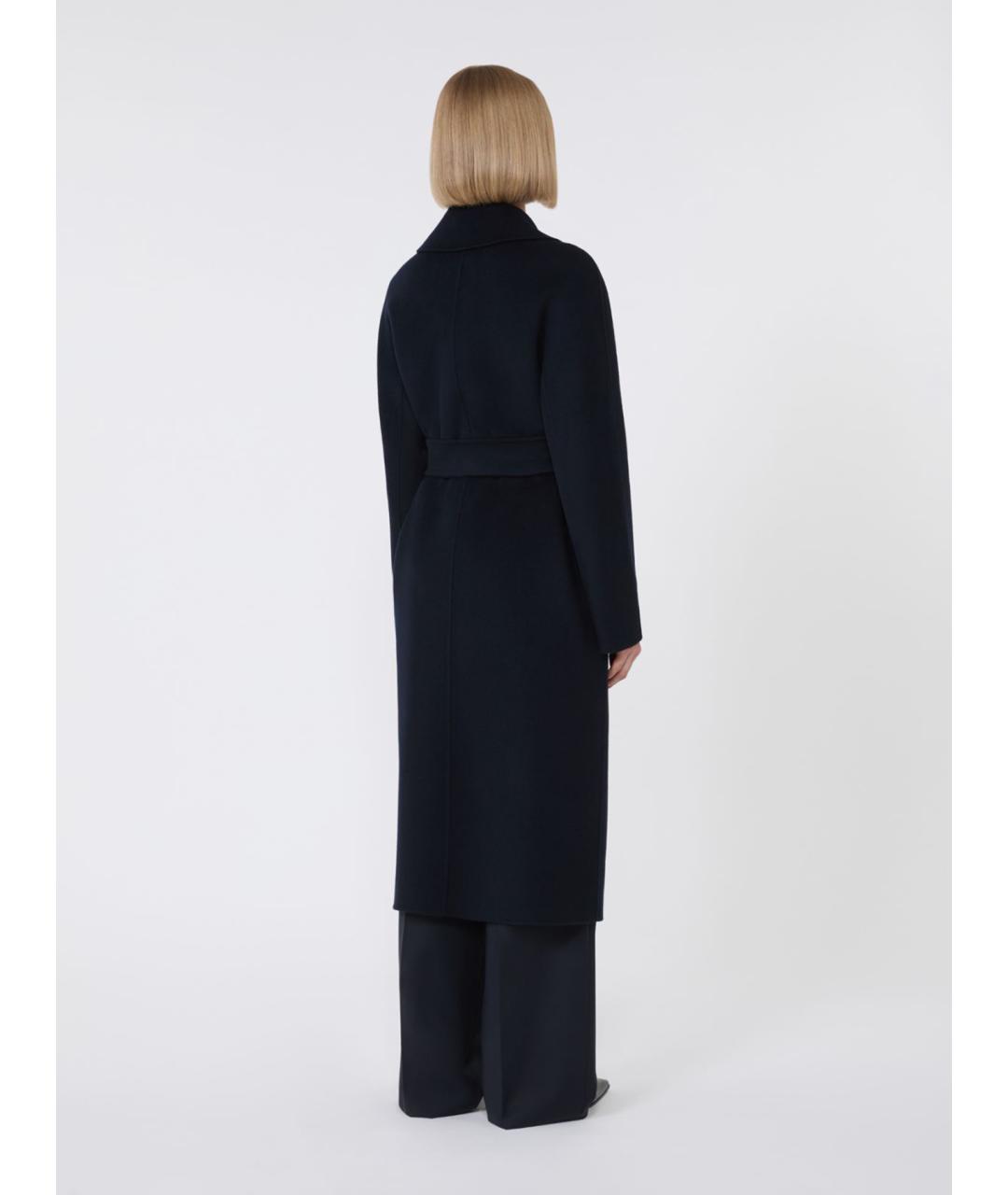 MAX MARA STUDIO Синее шерстяное пальто, фото 4