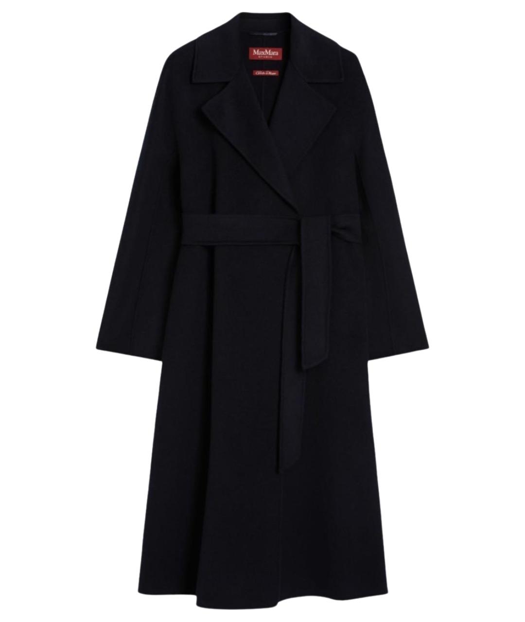 MAX MARA STUDIO Синее шерстяное пальто, фото 1