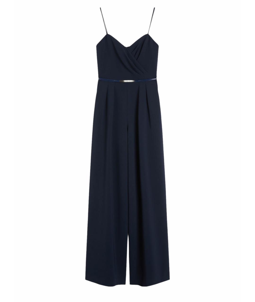 MAX MARA STUDIO Темно-синий ацетатный комбинезон, фото 1