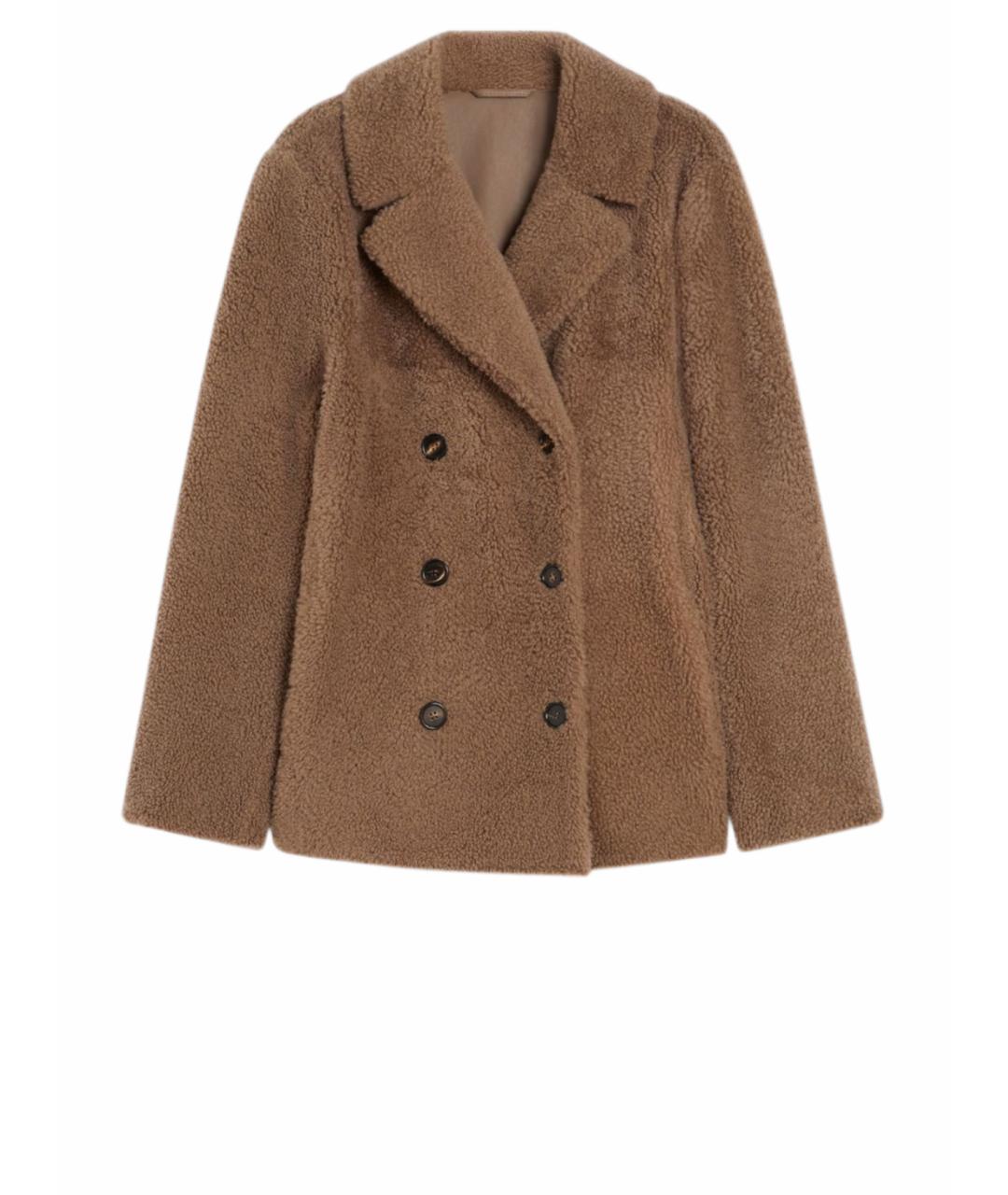 'S MAX MARA Коричневое меховое пальто, фото 1