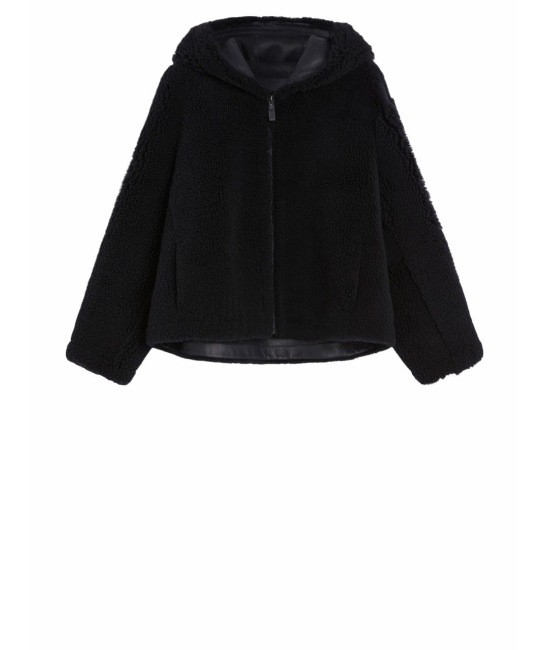 'S MAX MARA Черная кожаная куртка, фото 1
