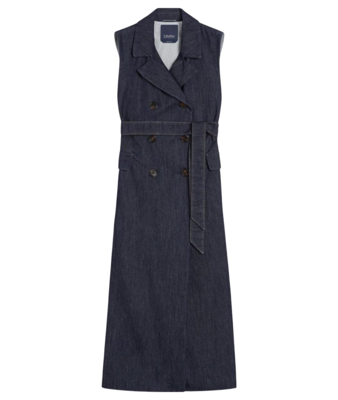 'S MAX MARA Синее хлопковое повседневное платье, фото 1