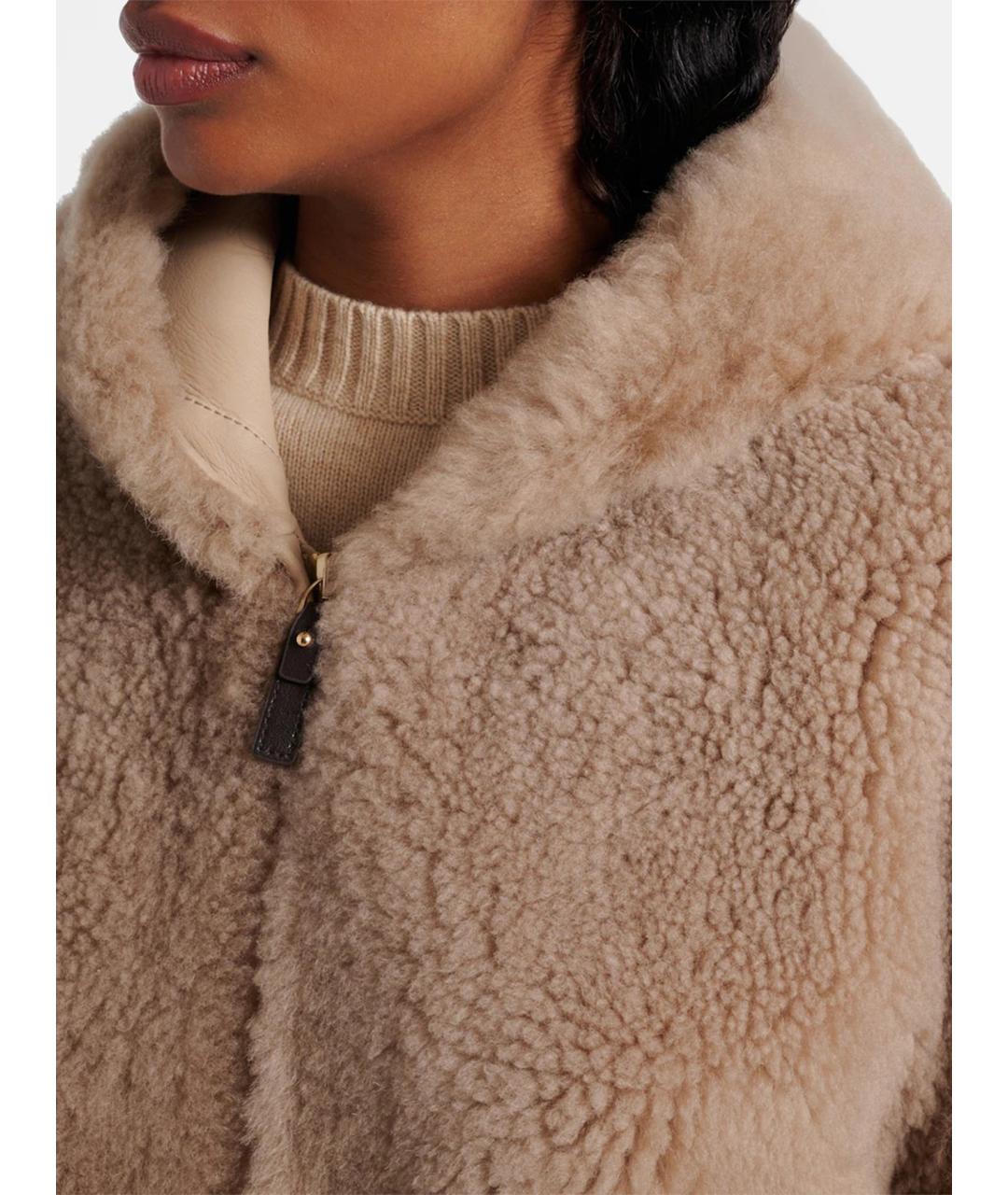 'S MAX MARA Бежевая шерстяная куртка, фото 4