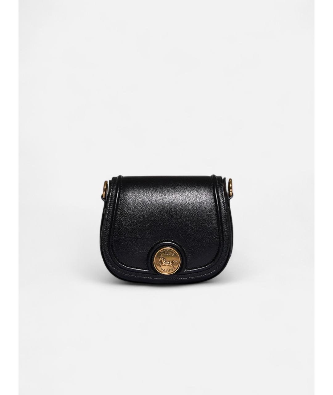 CHLOE Черная кожаная сумка через плечо, фото 4
