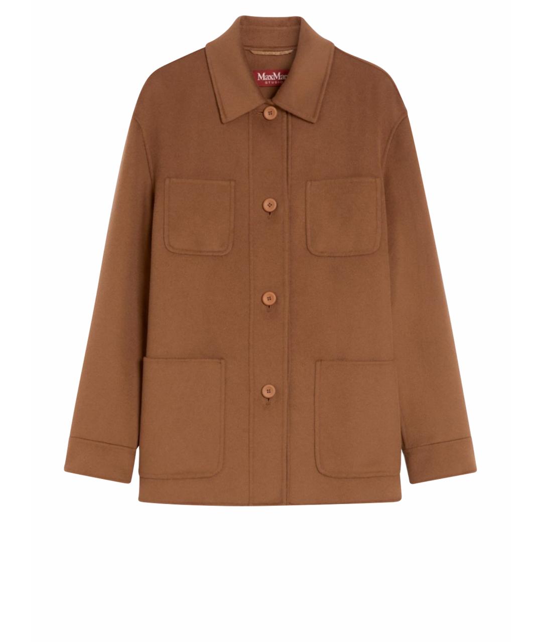 MAX MARA STUDIO Коричневая шерстяная куртка, фото 1