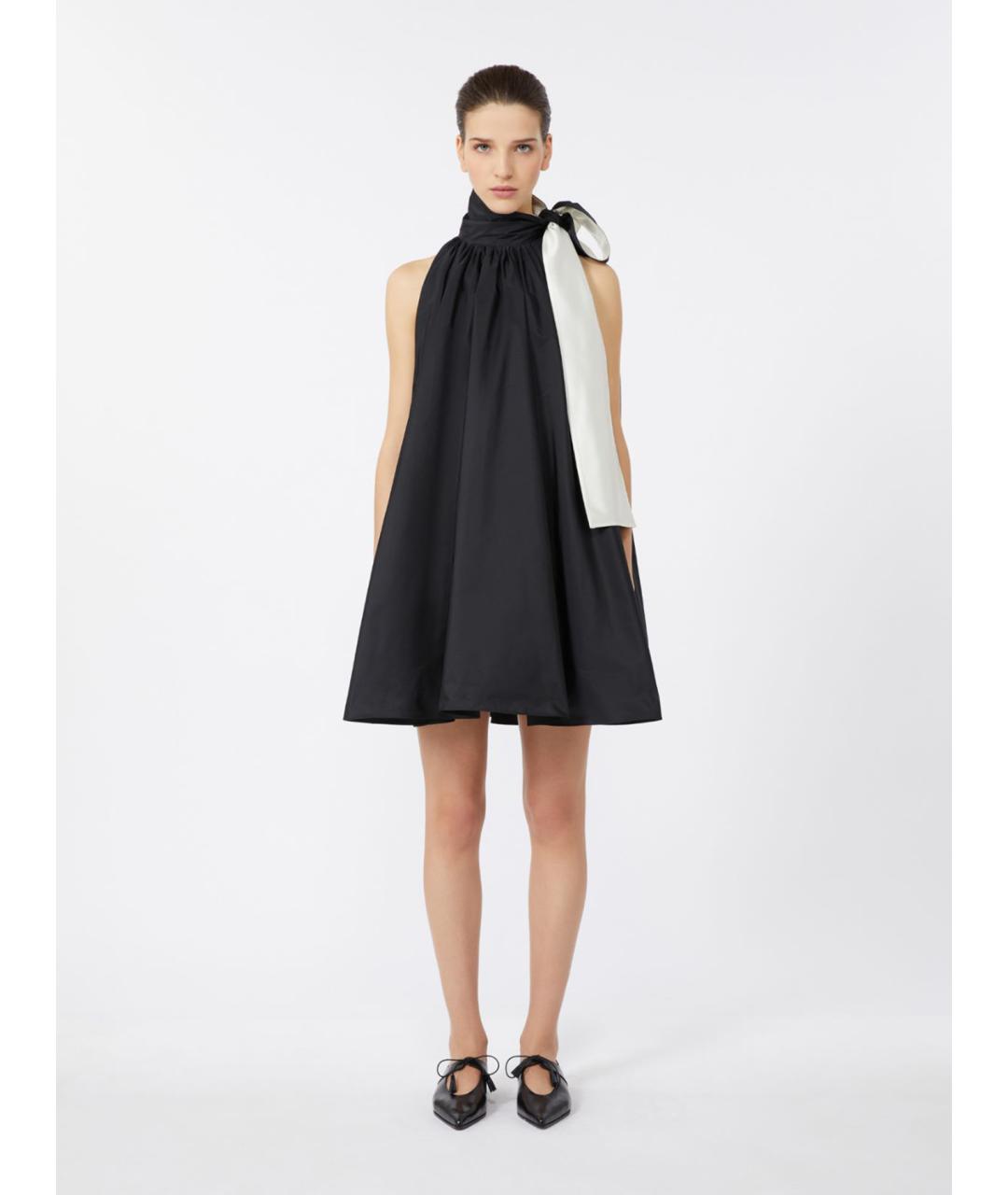 MAX MARA Черное полиэстеровое повседневное платье, фото 5
