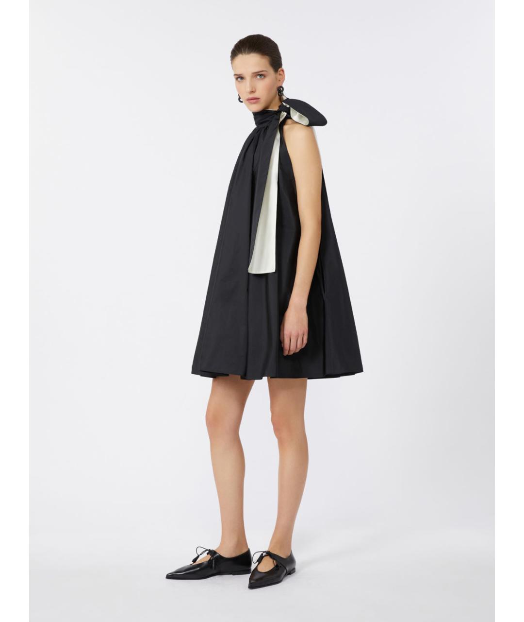 MAX MARA Черное полиэстеровое повседневное платье, фото 2