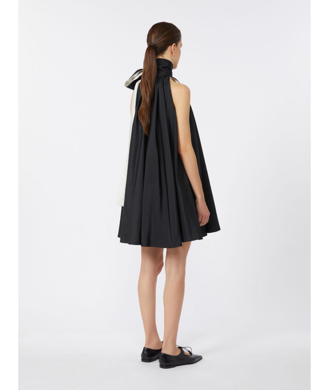 MAX MARA Черное полиэстеровое повседневное платье, фото 4