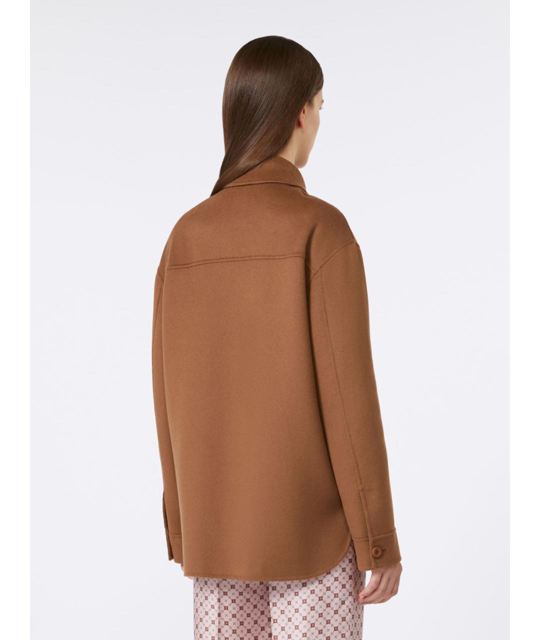 MAX MARA STUDIO Коричневая шерстяная куртка, фото 3