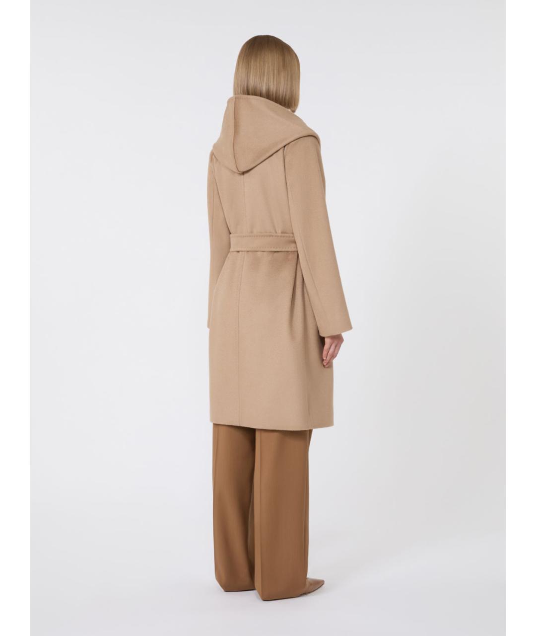 MAX MARA STUDIO Бежевое шерстяное пальто, фото 4