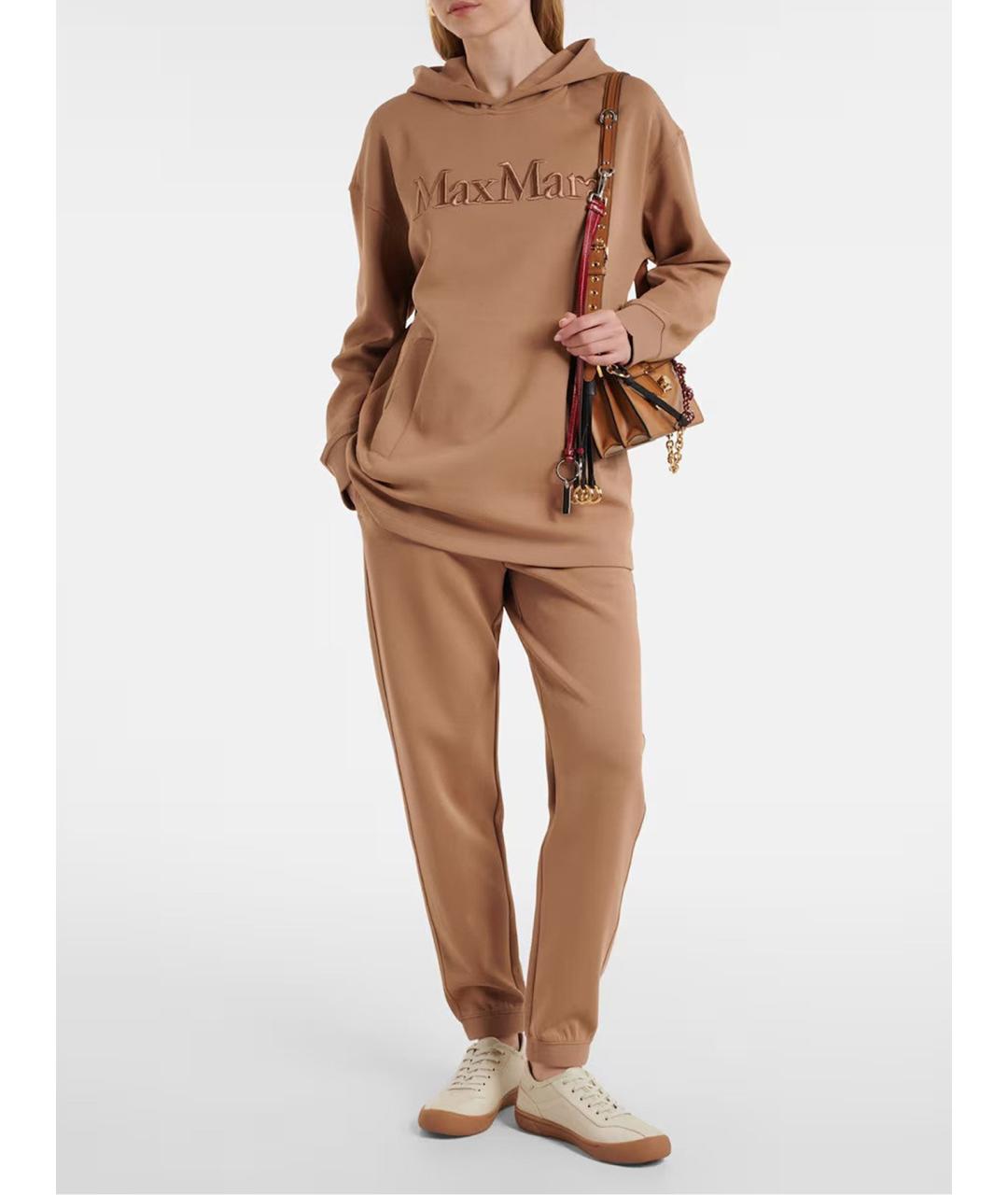 'S MAX MARA Коричневые прямые брюки, фото 2