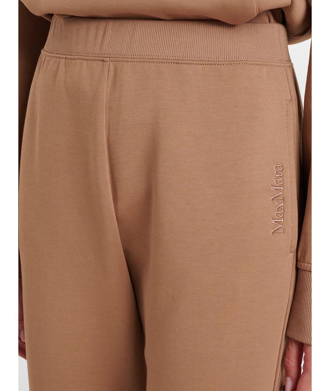 'S MAX MARA Коричневые прямые брюки, фото 4