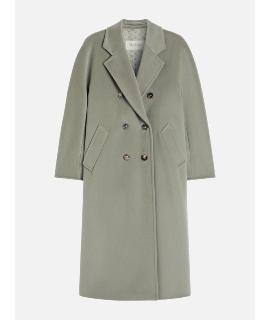 MAX MARA Зеленые шерстяное пальто, фото 6