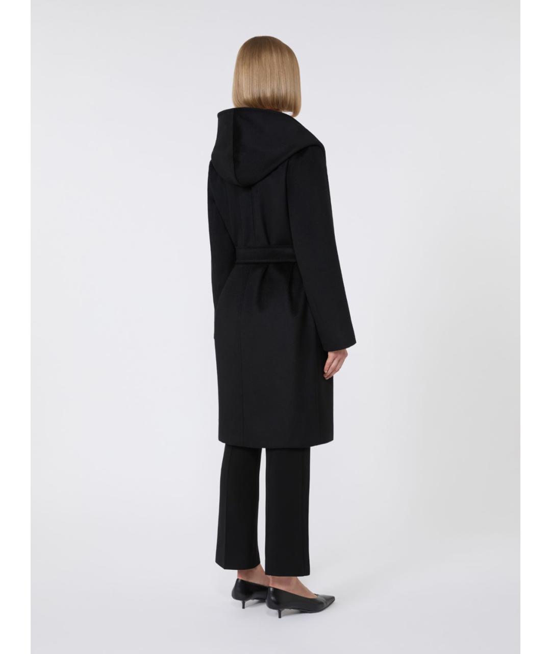 MAX MARA STUDIO Черное шерстяное пальто, фото 4