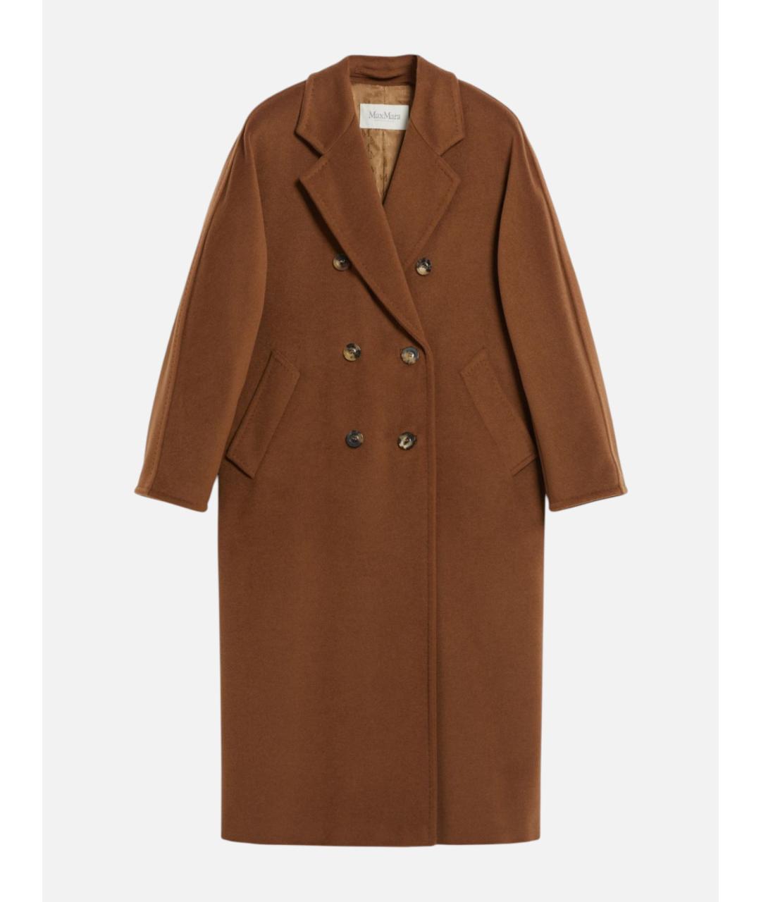 MAX MARA Коричневое шерстяное пальто, фото 6