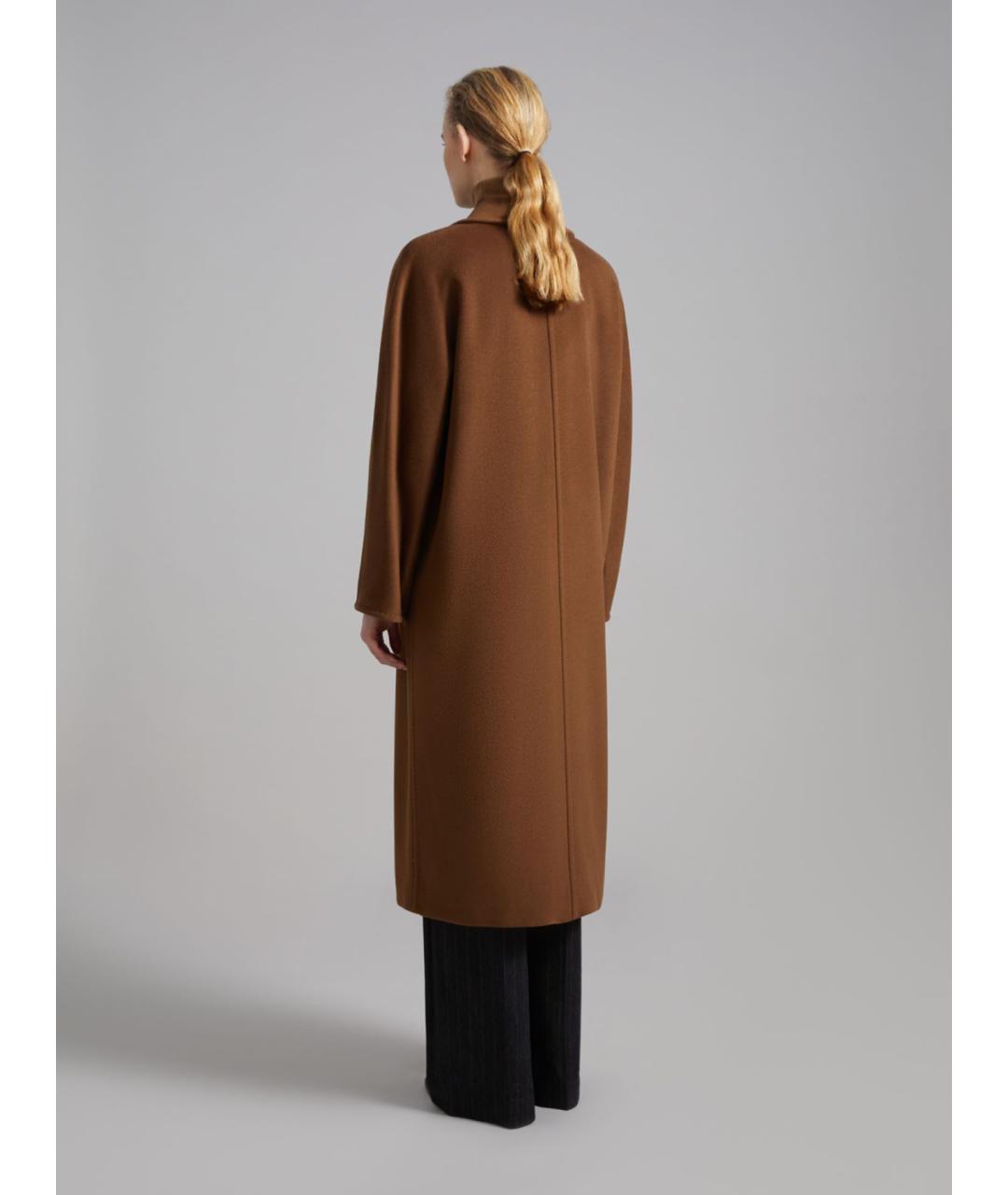 MAX MARA Коричневое шерстяное пальто, фото 3